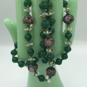 Venetian Wedding Cake Glass Bead Necklace